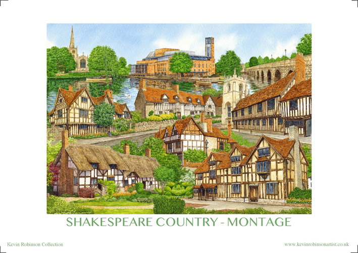 Poster. Shakespeare Country montage . A4