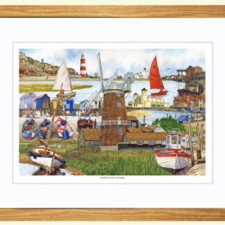 Framed Print, Norfolk coast montage