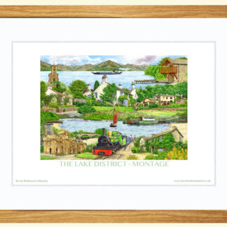Framed Print, Lake District montage
