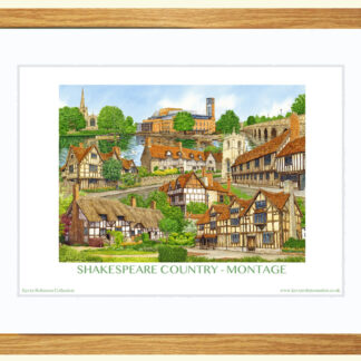 Framed Print, Shakespeare Country montage