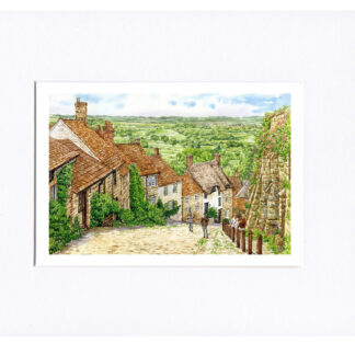 Print, Gold Hill, Shaftesbury,  Dorset