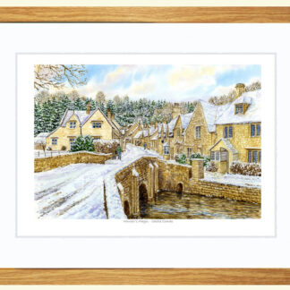 Framed Print, Castle Combe Winter (m)