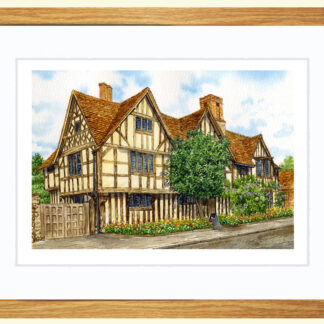 Framed Print, Halls Croft (m)